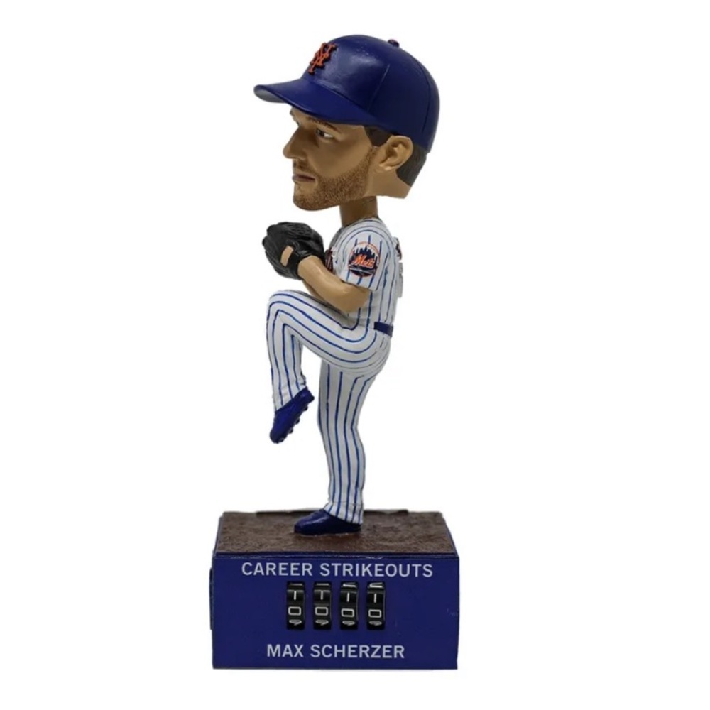 2022 NY Mets Max Scherzer Strike Out Counter Bobblehead 08/26